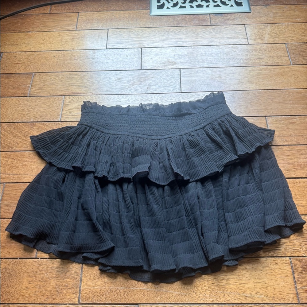 (BOGO) Forever 21 Black Layered Mini Skirt